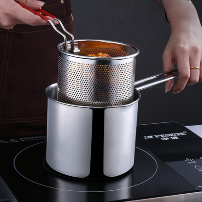 Frigideira Multifuncional De Aço Inoxidável 304, Frigideira Com Filtro Economizador De Óleo