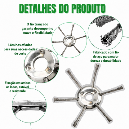 A Cabeça Do Cortador Tem 6 Ramos Tecidos Com Fio De Aço Resistente