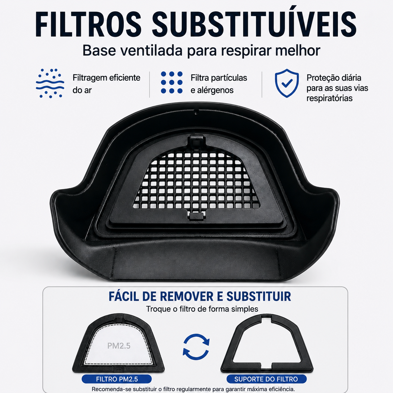 Máscara Facial Integral Antiembaciamento e Resistente a Impactos