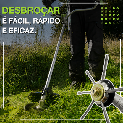 Cabeça de Corte para Roçadora com 6 Braços de Aço Entrançado — Resistente e Potente Contra as Ervas Daninhas Mais Difíceis