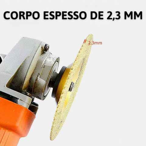 Disco diamantado 5 em 1 – Corta, lixa e molda em poucos segundos