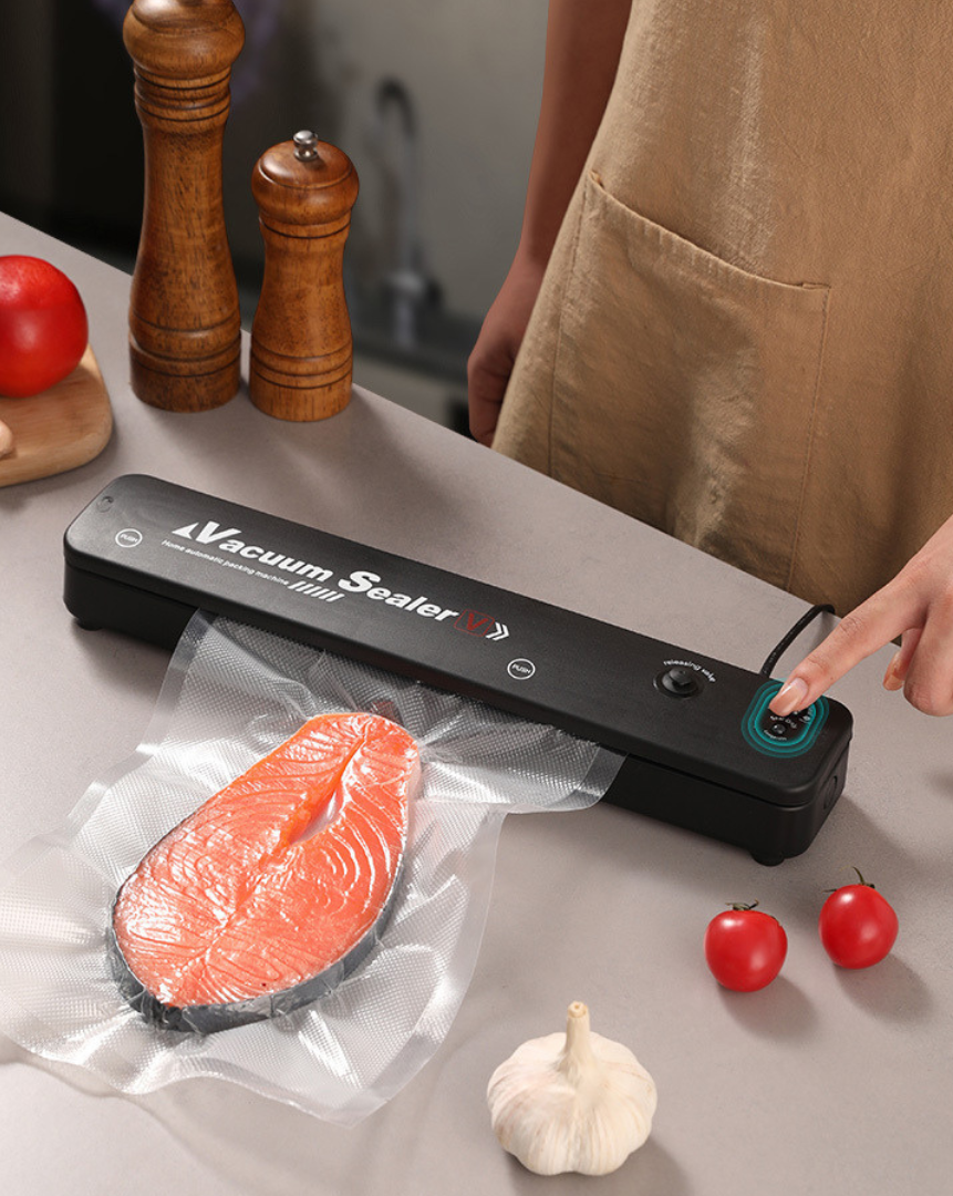 Seladora a Vácuo para Alimentos para a Conservação Prolongada de Alimentos — Inclui 100 Sacos a Vácuo Gratuitos