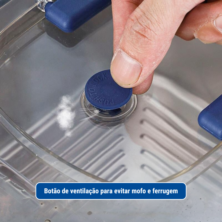 Grande caixa de armazenamento de alimentos em aço inoxidável 316 com tampa selada selada a vácuo 1800ml