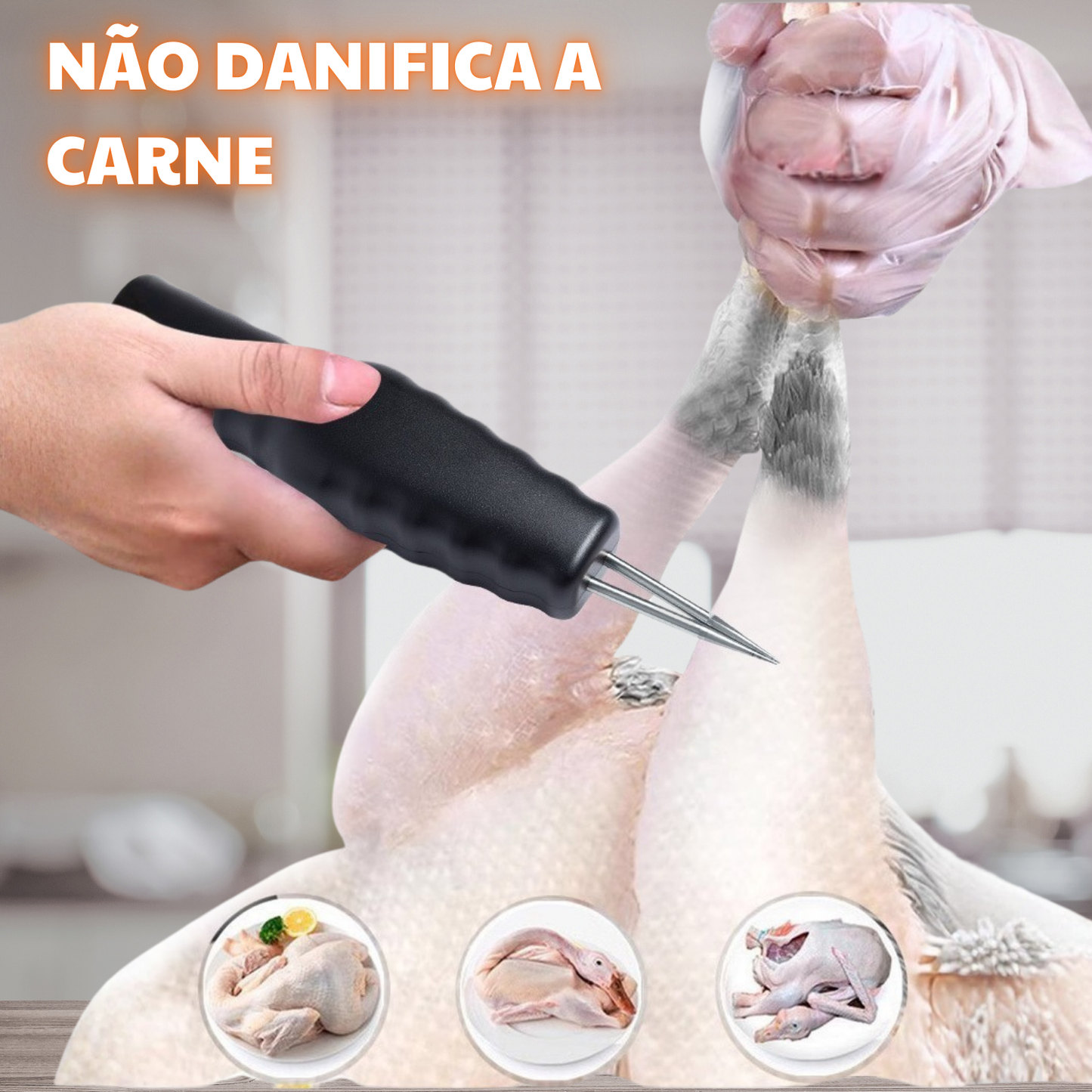 Depenador de Aves Portátil e Manual