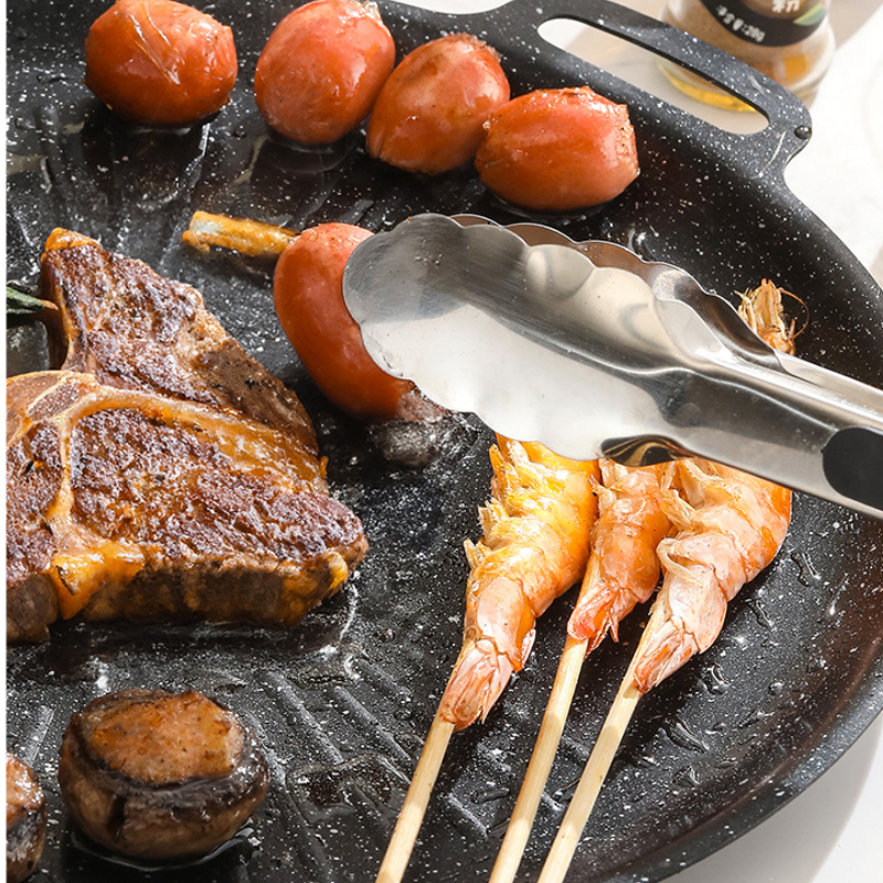 Frigideira grelhadora universal para fogão a gás, fogão de indução e chama aberta