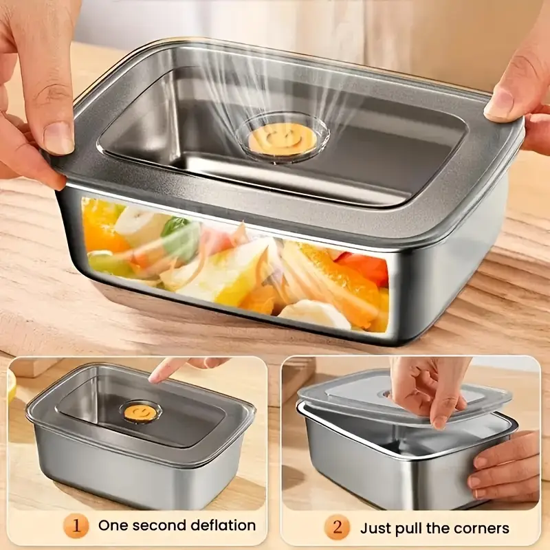 Bandeja de Aço Inoxidável 316 – Solução segura e prática para conservar alimentos (19x14x6cm)