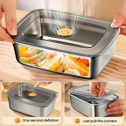 Bandeja de Aço Inoxidável 316 – Solução segura e prática para conservar alimentos (19x14x6cm)
