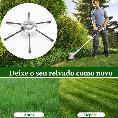 Cabeça de corte de 6 braços em fio de aço entrançado para roçadora