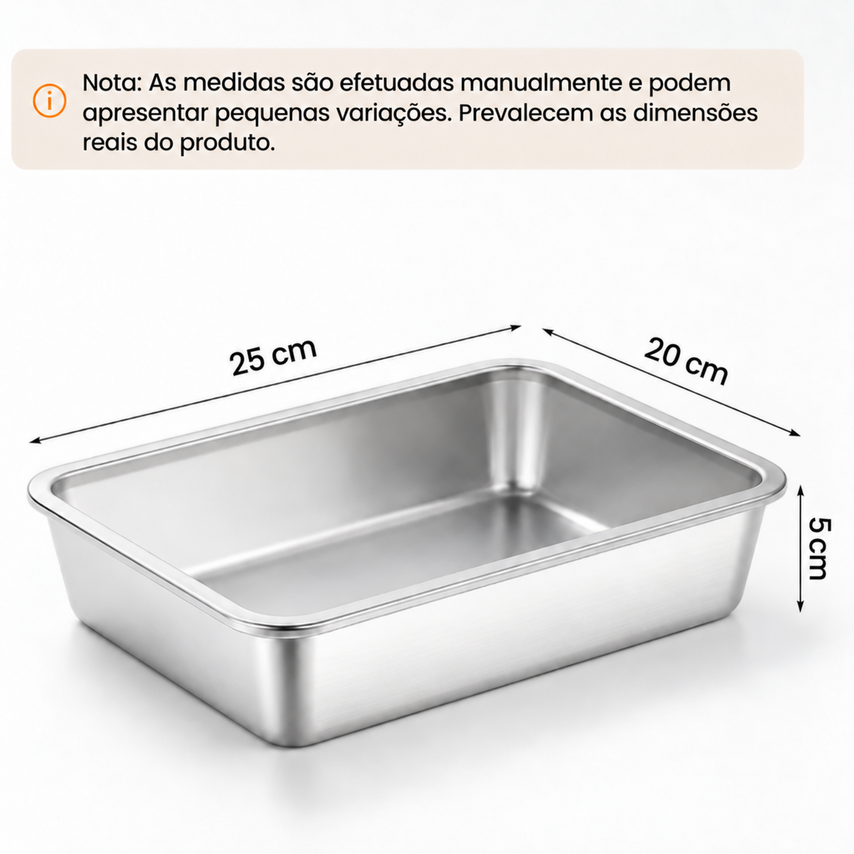 Caixas herméticas de inox 304 — o teu frigorífico mais arrumado e limpo (20×25×5 cm)