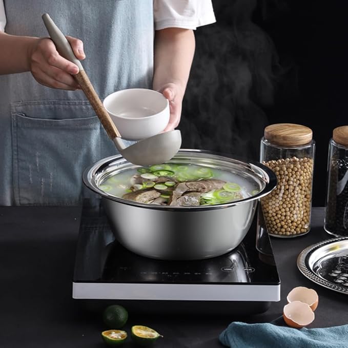 Conjunto 3 em 1 com Bacia de Inox, Escorredor e Cortador/Ralador de Legumes