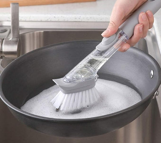 Conjunto de 5 ferramentas Escova de cozinha com cabo de recarga de sabão