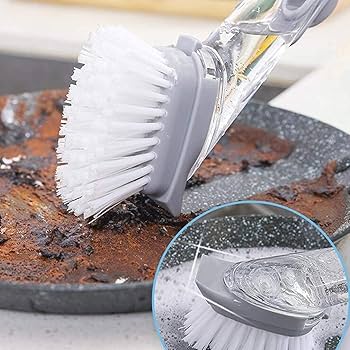 Conjunto de 5 ferramentas Escova de cozinha com cabo de recarga de sabão