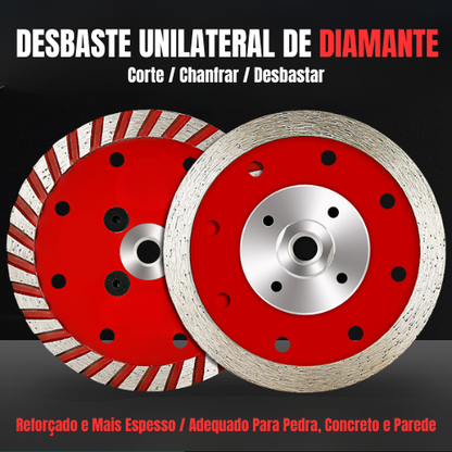 Disco De Corte E Desbaste Turbo De Diamante 110MM Para Granito, Mármore E Pedra (Flange Incluído)