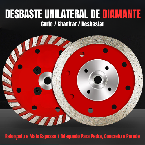 Disco De Corte E Desbaste Turbo De Diamante 110MM Para Granito, Mármore E Pedra (Flange Incluído)