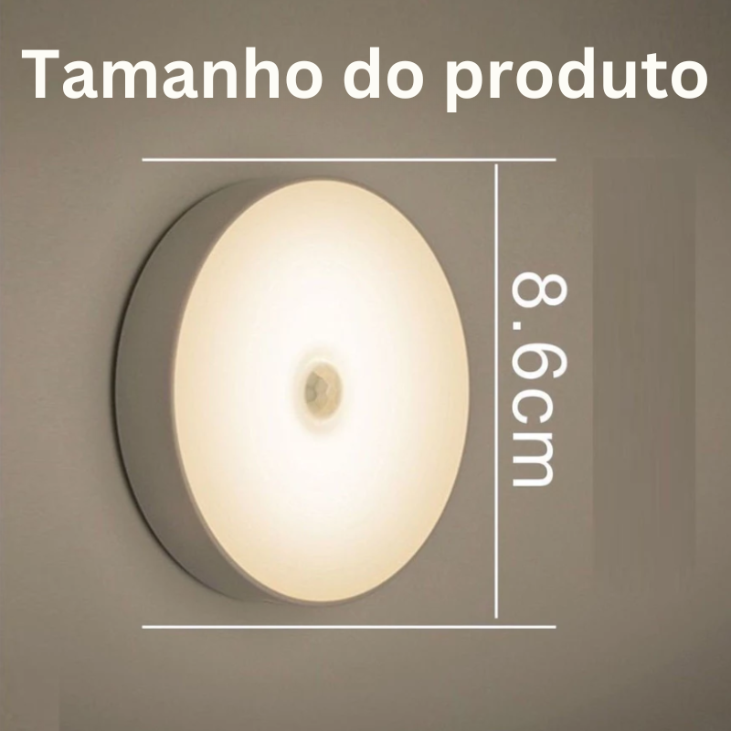 Luz LED inteligente com sensor de movimento - Acende-se automaticamente quando se move, ideal para qualquer espaço!