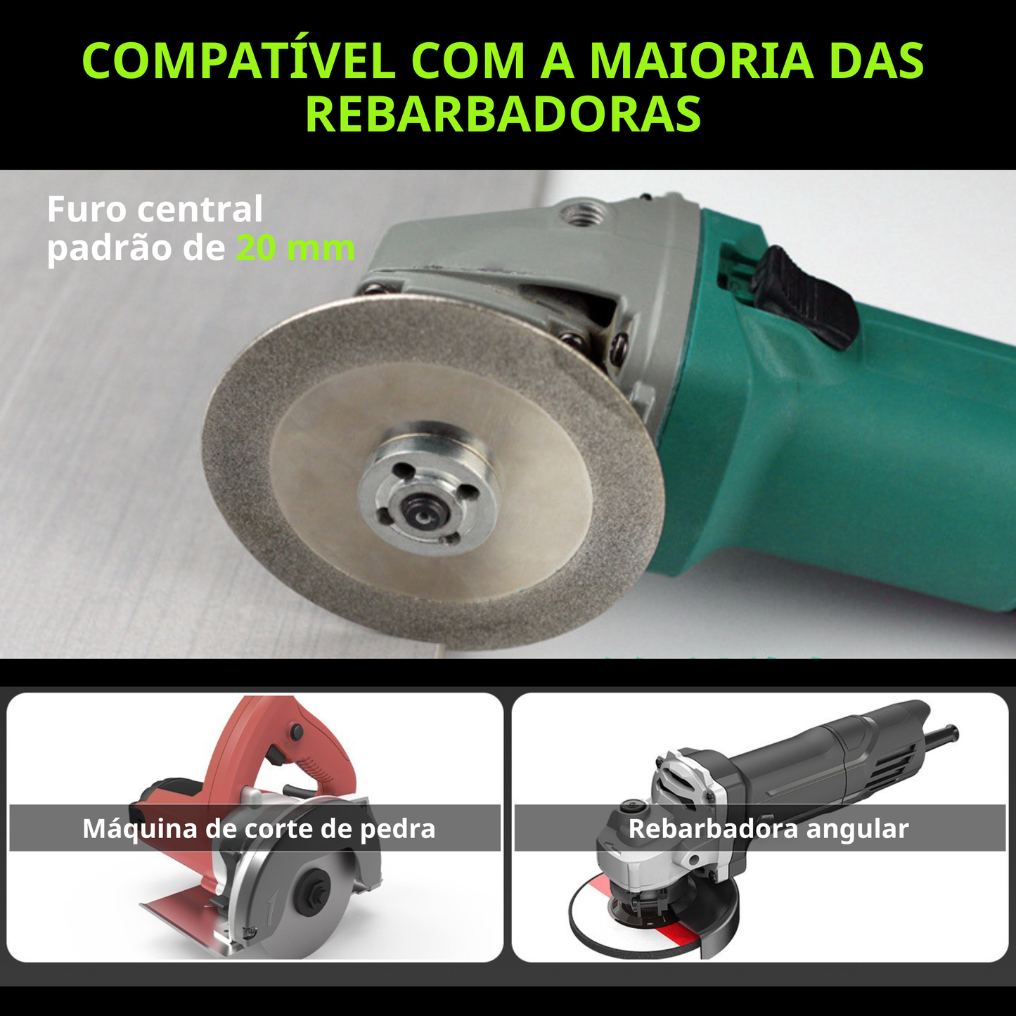 Disco Diamantado Multifuncional 3 em 1 para Corte Preciso
