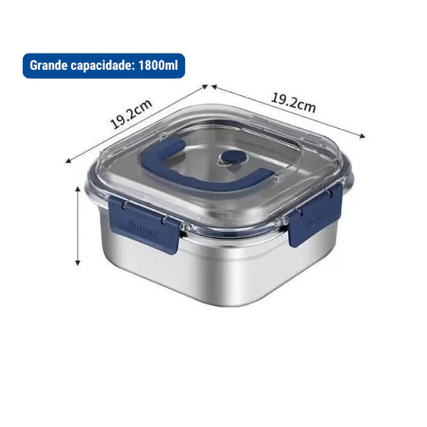 (khanh) 1800ml grande caixa de armazenamento de alimentos em aço inoxidável 316 selada a vácuo com tampa