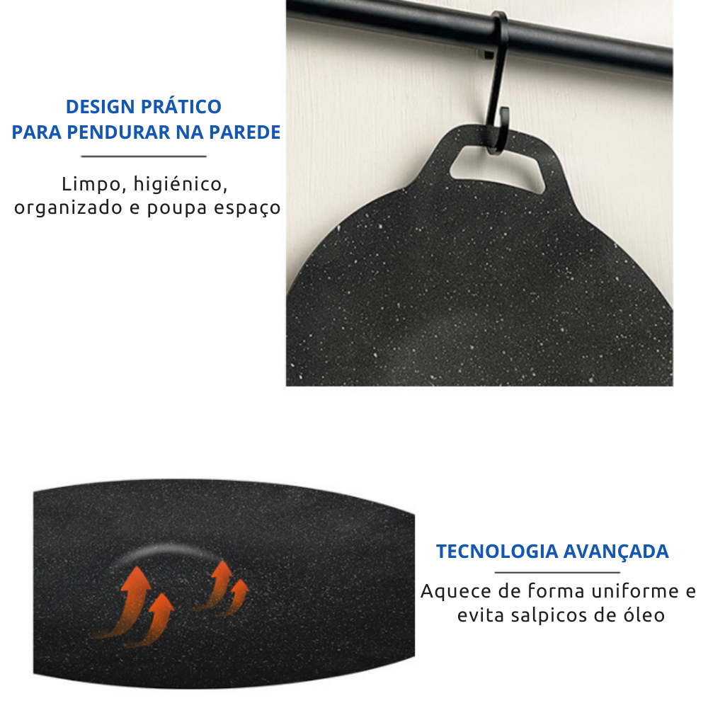 🔥 Frigideira antiaderente multifuncional de 6 camadas, compatível com fogões de indução.