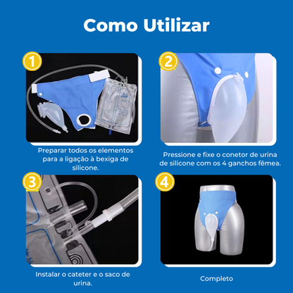 Roupa Interior Médica Reutilizável Para Recolha De Urina.