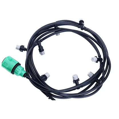 Mangueira De Irrigação Para Jardim 15 Metros Com Bicos De Névoa – Sistema De Resfriamento Por Névoa, Fácil De Instalar