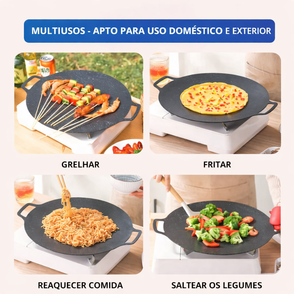 🔥 Frigideira antiaderente multiusos com 6 camadas, adequada para fogões de indução.