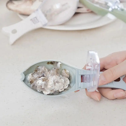 Raspador de escama de peixe conveniente com caixa de armazenamento