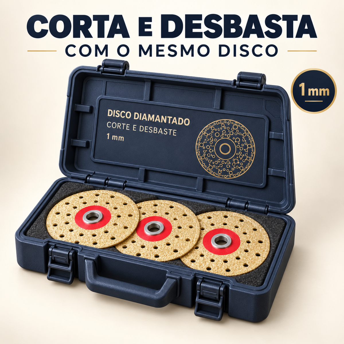 🔥 DISCO DE CORTE E DESBASTE DIAMANTADO MULTIFUNÇÃO PREMIUM