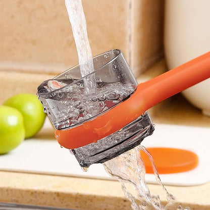 Descascador de frutas e vegetais de isopor PS com inovador recipiente de armazenamento integrado | Utensílio de cozinha durável, higiênico e conveniente