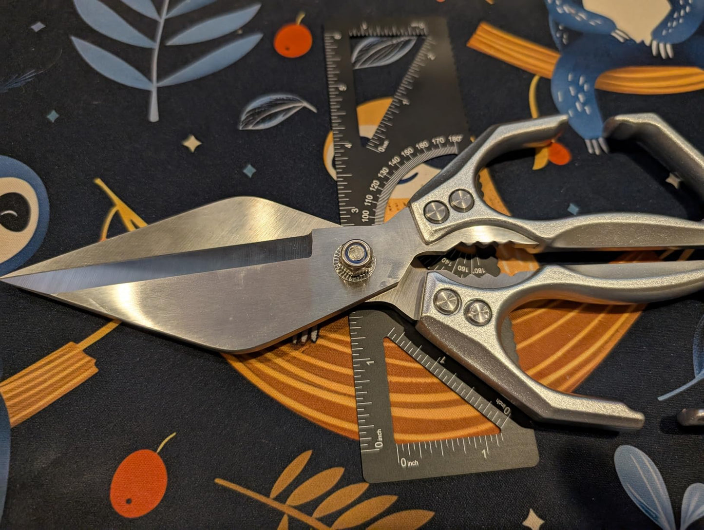 🇪🇸 Tesouras grandes com lâmina em forma de diamante, feitas de aço inoxidável maciço importado da Alemanha