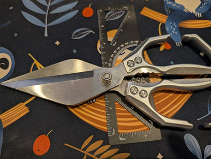 🇪🇸 Tesouras grandes com lâmina em forma de diamante, feitas de aço inoxidável maciço importado da Alemanha