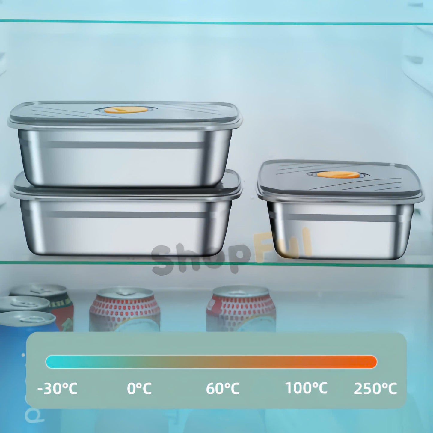 Bandeja de Aço Inoxidável 304 – Solução segura e prática para conservar alimentos (19x14x6cm)