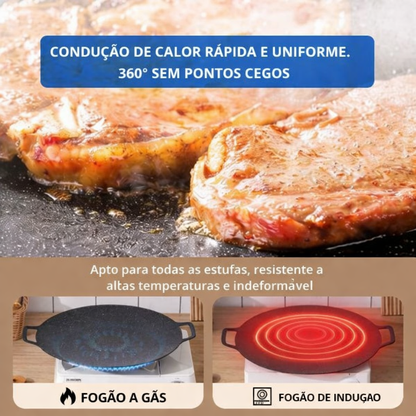 Frigideira Antiaderente Multiuso de 6 Camadas, Pode Ser Usada em Placas de Indução