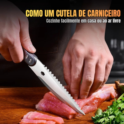 Tesoura Para Cortar Ossos De Frango Desmontável, Tesoura De Cozinha Multifuncional Em Aço Inoxidável, Afiada E Robusta (Cor Prata)