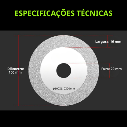 Disco Diamantado Multifuncional 3 em 1 para Corte Preciso