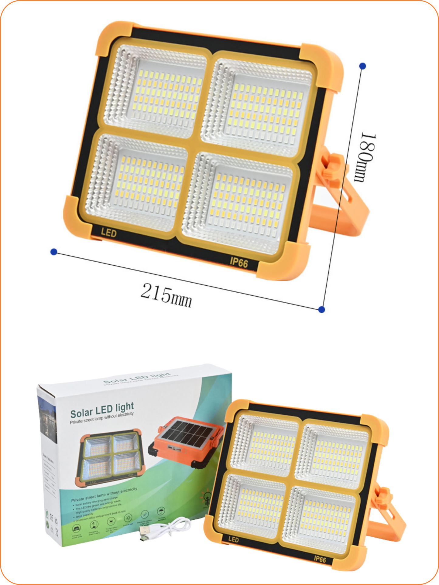 Luz LED Multifunción con Energía Solar – Iluminación superior, 5 modos flexibles y funcionamiento estable en cualquier condición.