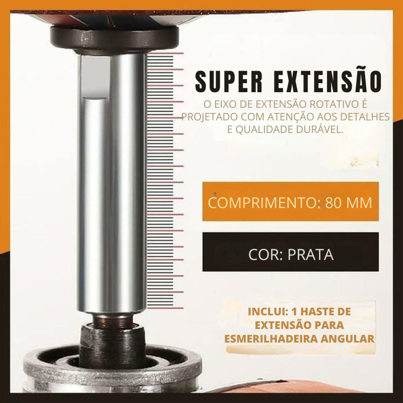Haste de extensão para esmerilhadeira angular – Solução para desbaste e polimento em áreas de difícil acesso