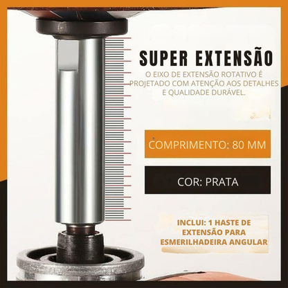 Haste de extensão para esmerilhadeira angular – Solução para desbaste e polimento em áreas de difícil acesso