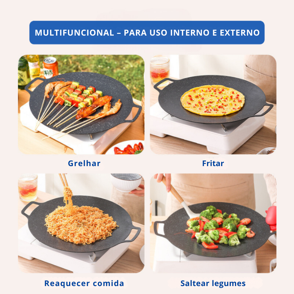 🔥 Frigideira antiaderente multifuncional de 6 camadas, compatível com fogões de indução.