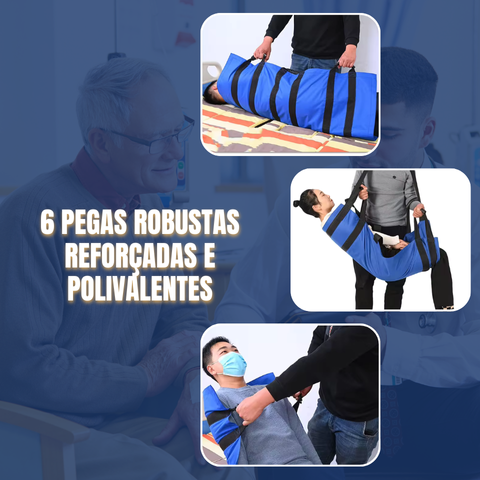 Tapete de transferência de doentes com 6 pegas reforçadas, almofada médica multiusos para camas, pessoas idosas