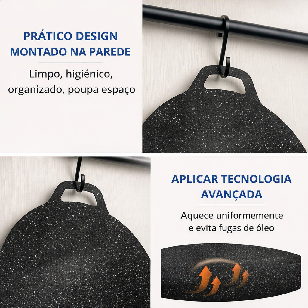 🔥 Frigideira antiaderente multiusos com 6 camadas, adequada para fogões de indução.