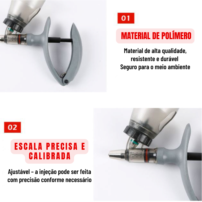 Ferramenta de injeção para gado – Prática, precisa e rápida