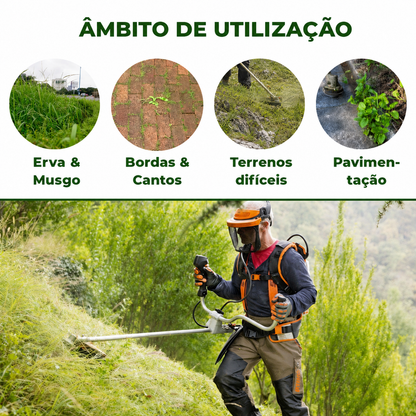 Cabeça de Roçadeira com 6 Lâminas de Fio de Aço Trançado de Alta Resistência