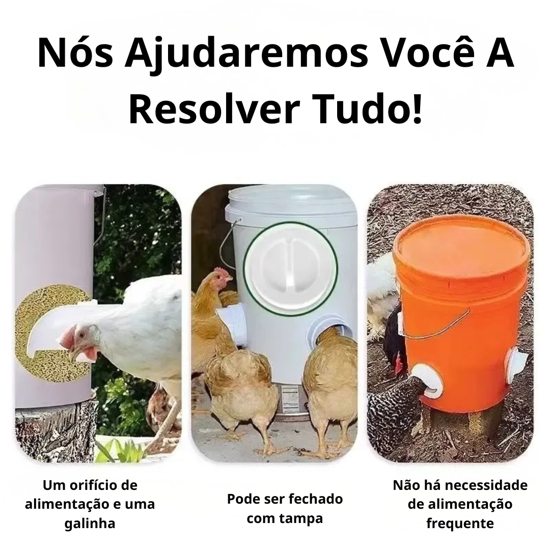 Porta De Alimentação Automática Para Galinhas E Patos Para Todos Os Tipos De Baldes – Inclui Broca Serra Copo