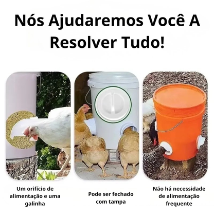 Porta De Alimentação Automática Para Galinhas E Patos Para Todos Os Tipos De Baldes – Inclui Broca Serra Copo