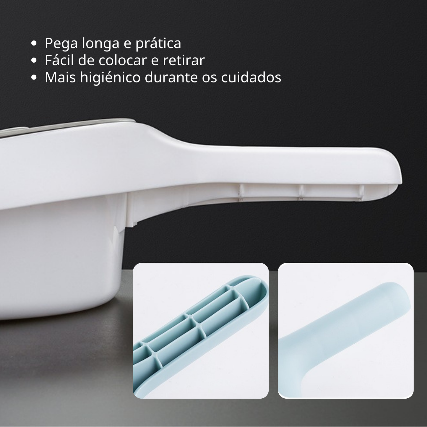 Bacio Sanitário de Cama Prático para Idosos e Pessoas Acamadas