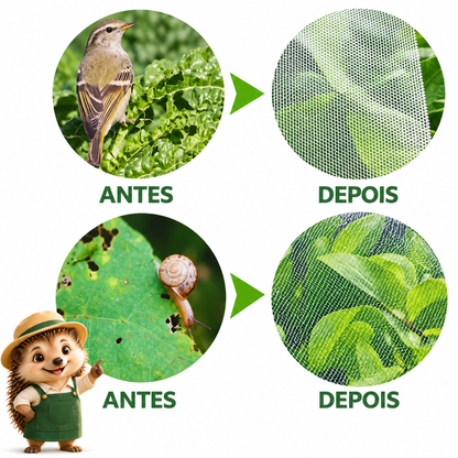 Pack de 50 Sacos de Rede para Frutas e Legumes — Proteja a Sua Colheita de Insetos e Pássaros