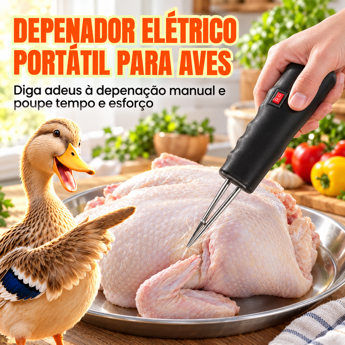 Depenador De Aves Portátil E Manual