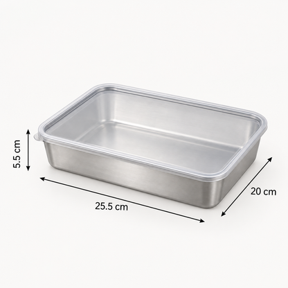 Recipiente de aço inoxidável 304 – Geladeira sem maus odores, alimentos frescos a semana toda.