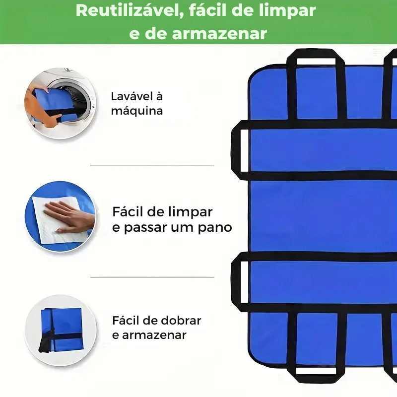 Tapete de transferência de doentes com 6 pegas reforçadas, almofada médica multiusos para camas, pessoas idosas.