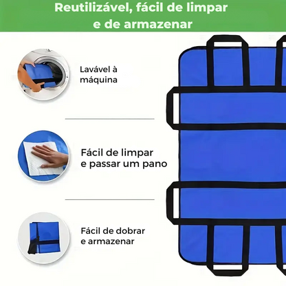 Tapete de transferência de doentes com 6 pegas reforçadas, almofada médica multiusos para camas, pessoas idosas.